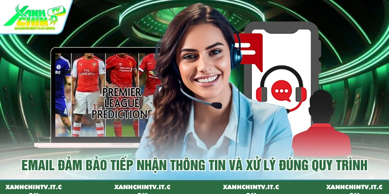 Email đảm bảo tiếp nhận thông tin và xử lý đúng quy trình