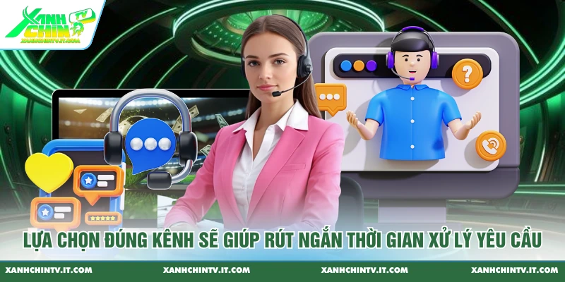 Lựa chọn đúng kênh sẽ giúp rút ngắn thời gian xử lý yêu cầu