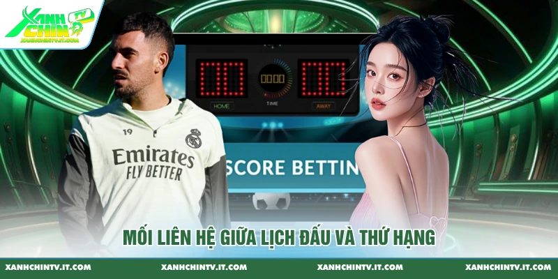 Mối liên hệ giữa lịch đấu và thứ hạng